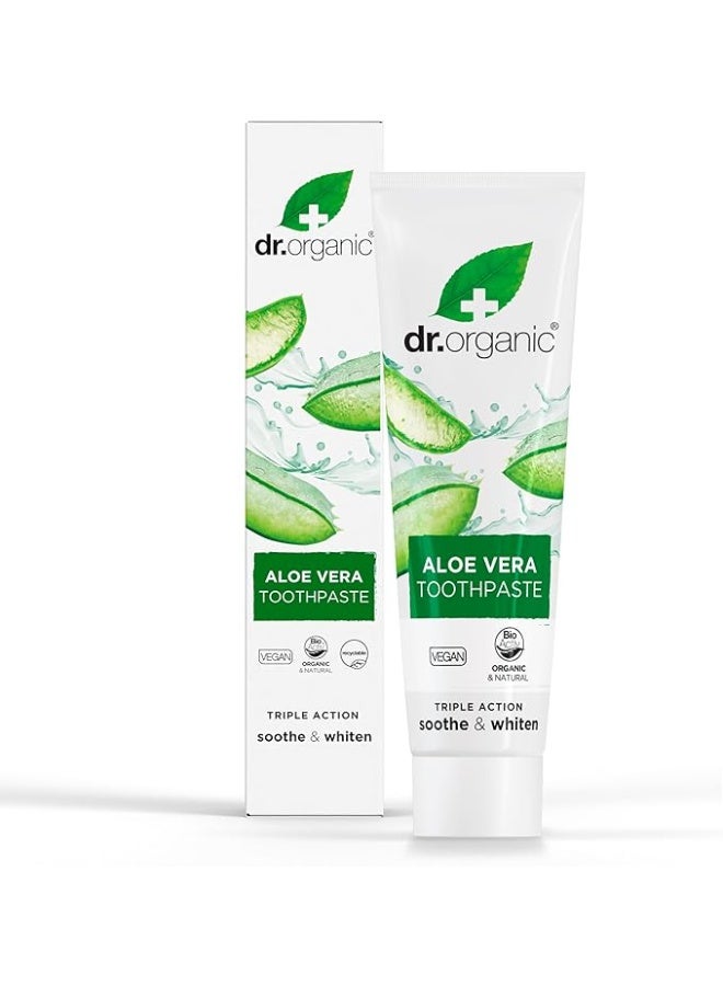 Organic Whitening Toothpaste with Organic Aloe Vera 100ml